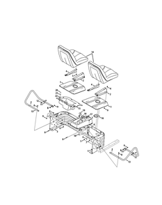 Seats Diagram and Parts List for 465 4X4-EFI-1H030Z-1G192Z-37BMD710 Cub Cadet Lawn Tractor Accessories
